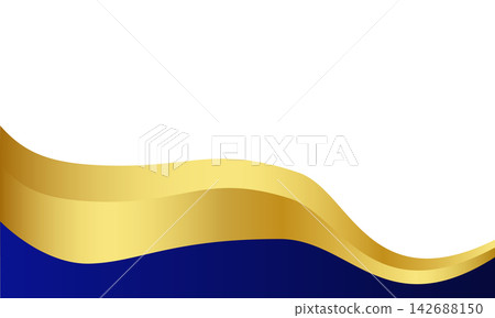 Geometric gradient luxury background with gold metallic frame border 142688150