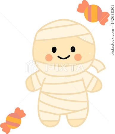 Mummy Character with Candy 142688302