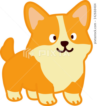 Standing Corgi Dog Standing Corgi Dog 142688484