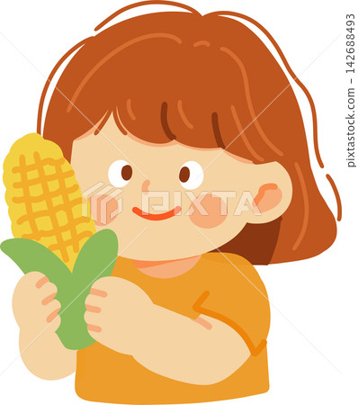 Girl Eating Corn Girl Eating Corn 142688493