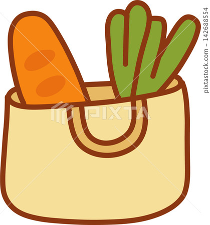 Tote Bag with Groceries Tote Bag with Groceries 142688554