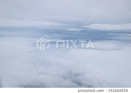 Cloud layers soft blue sky texture 142688856