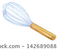 Watercolor illustration, hand-drawn illustration, whisk 142689088