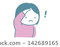 Illustration of a girl who discovered something Illustration of a girl who discovered something 142689165