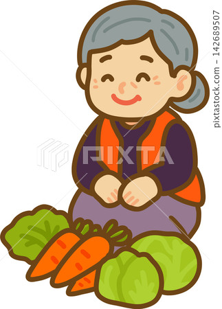 Elderly Woman Farmer 142689507