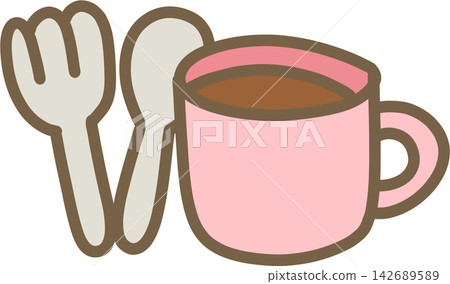 Cutlery and Cup Cutlery and Cup 142689589