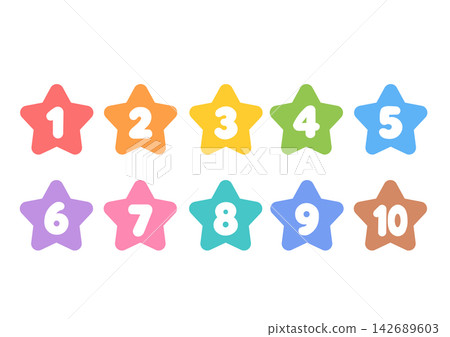 Colorful number icon illustrations, number icons, number icons, colorful Colorful number icon illustrations, number icons, number icons, colorful 142689603