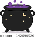 A witch's cauldron boiling a poison that glows eerily. 142690520