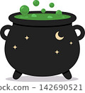 A witch's cauldron boiling a poison that glows eerily. 142690521
