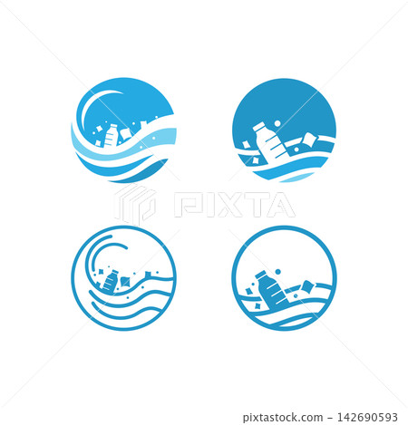 Ocean Plastic Pollution icon Ocean Plastic Pollution icon 142690593