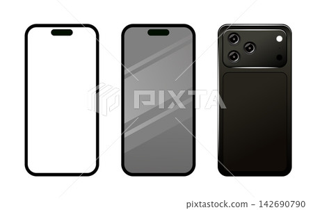 New Smartphone Front and Back iPhone 18 Pro Mockup - Black New Smartphone Front and Back iPhone 18 Pro Mockup - Black 142690790