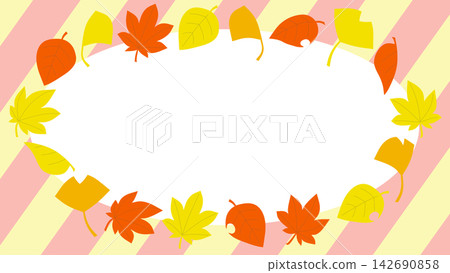 Frame of fallen leaves inspired by autumn Frame of fallen leaves inspired by autumn 142690858