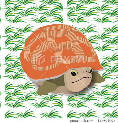 一幅可愛的小烏龜站在草地上的插圖 / 烏龜,陸龜,長壽,慢生活,動物,材料 一幅可愛的小烏龜站在草地上的插圖 / 烏龜,陸龜,長壽,慢生活,動物,材料 142691092