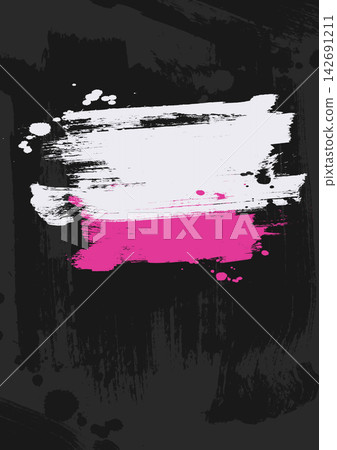 Abstract black white pink brush background 142691211