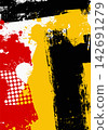 Yellow, red and Black Grunge Paint Background 142691279