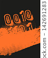Orange Grunge Typography Abstract Background 142691283