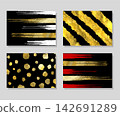 Luxury Gold Foil Abstract Background Collection 142691289