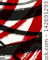 Abstract Black White and Red Ink Brush Strokes 142691293
