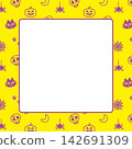 Cute, hand-drawn square banner backgrounds for Halloween events. 142691309