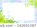 Background material: Fresh green image material, watercolor frame 142691387
