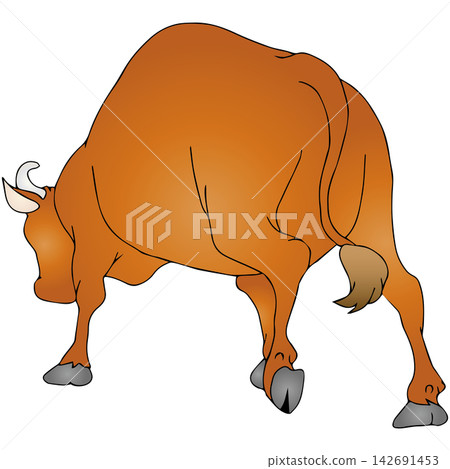Hand-drawn animal illustration ☆ Cow Hand-drawn animal illustration ☆ Cow 142691453