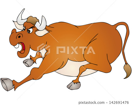 Hand-drawn animal illustration ☆ Cow Hand-drawn animal illustration ☆ Cow 142691476
