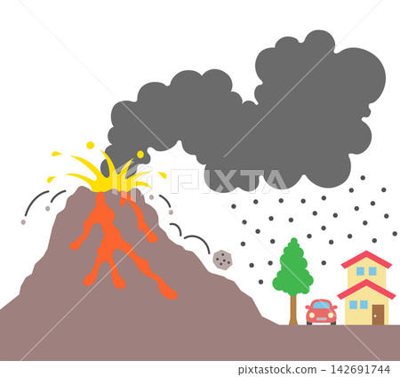 火山爆發圖標 火山爆發圖標 142691744