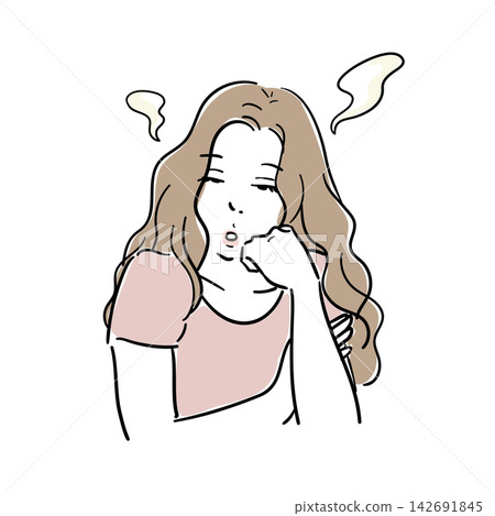 A woman who is spaced out and unmotivated A woman who is spaced out and unmotivated 142691845
