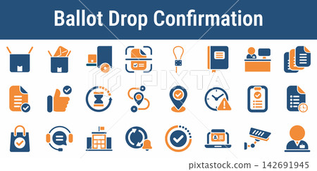 Ballot Drop Confirmation Receipt Icons Ballot Drop Confirmation Receipt Icons 142691945