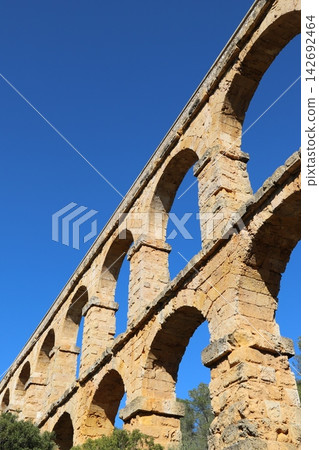 The Les Ferrares Aqueduct, an ancient Roman World Heritage Site, is located in Tarragona, Catalonia, Spain. 142692464