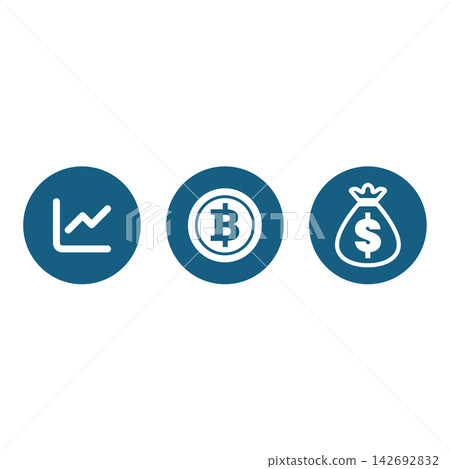Finance icons infographic illustration. Finance icons infographic illustration. 142692832