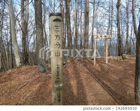 從山梨縣百名山之一的御方分山頂眺望 從山梨縣百名山之一的御方分山頂眺望 142693010