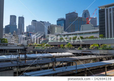 從這裡可以俯瞰東京的城市景觀，包括新宿車站和一片摩天大樓群。 142694139