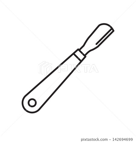 Simple line icon of a smooth bone folder tool used for folding, creasing, and smoothing fabric edges.
Simple line icon of a smooth bone folder tool used for folding, creasing, and smoothing fabric edges.
142694699