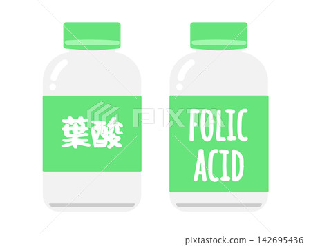 葉酸補充劑圖示 葉酸補充劑圖示 142695436