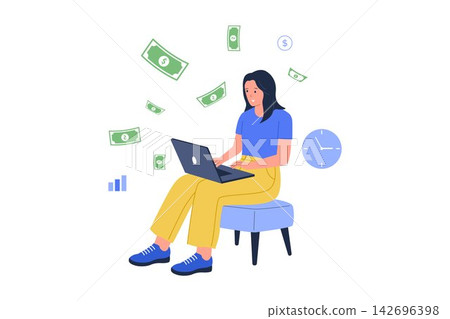 Vector of Side Hustle Freelance Remote Income Isolated Illustration Vector of Side Hustle Freelance Remote Income Isolated Illustration 142696398