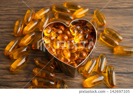 Fish oil or Cod liver gel in capsule. Fish oil or Cod liver gel in capsule. 142697105
