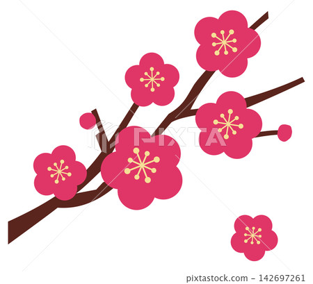 Simple plum illustration Simple plum illustration 142697261