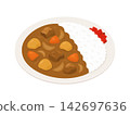 Curry, flat illustration 142697636