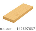 Wooden tabletop, flat illustration 142697637
