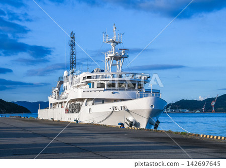 Training ship docked at Uno Port, Okayama Prefecture 142697645