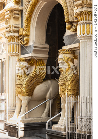Exterior view of Manekji Seth. N Agiary Parsi Fire Temple in Mumbai India Exterior view of Manekji Seth. N Agiary Parsi Fire Temple in Mumbai India 142697671