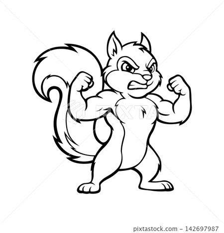 squirrel mascot logo illustration vector design template simple and modern style squirrel mascot logo illustration vector design template simple and modern style 142697987
