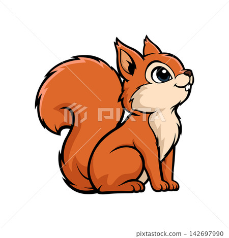 squirrel mascot logo illustration vector design template simple and modern style squirrel mascot logo illustration vector design template simple and modern style 142697990