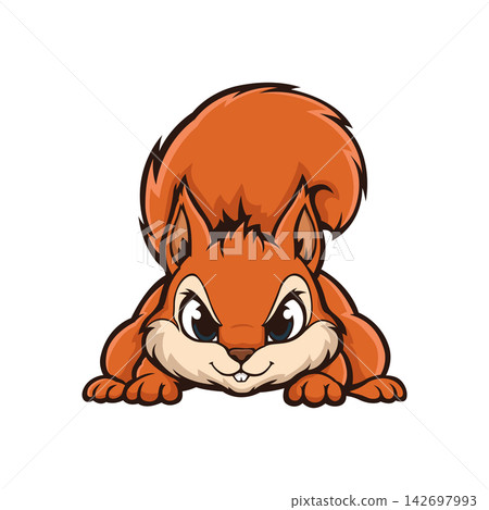 squirrel mascot logo illustration vector design template simple and modern style squirrel mascot logo illustration vector design template simple and modern style 142697993