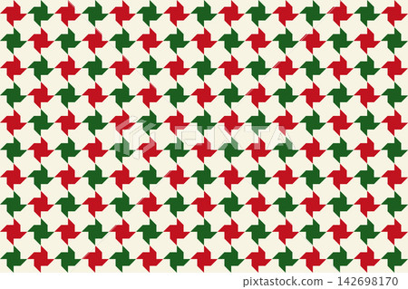 Pepita pattern in green and red Christmas colors. Plaid or scarf, napkin or tablecloth, wrapping paper print. Classical cotton, tweed or flannel fabric ornament. Vector flat illustration Pepita pattern in green and red Christmas colors. Plaid or scarf, napkin or tablecloth, wrapping paper print. Classical cotton, tweed or flannel fabric ornament. Vector flat illustration 142698170
