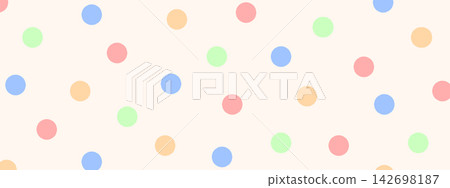 Colorful dots in random arrangement. Pastel polka dot print. Falling confetti background. Birthday party celebration wallpaper. Happy vibes concept. Vector flat illustration Colorful dots in random arrangement. Pastel polka dot print. Falling confetti background. Birthday party celebration wallpaper. Happy vibes concept. Vector flat illustration 142698187