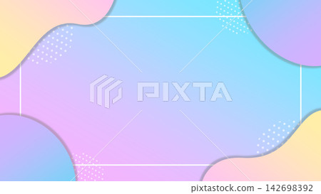 A dreamy and pop cute frame with a gradient geometric wave pattern. A dreamy and pop cute frame with a gradient geometric wave pattern. 142698392