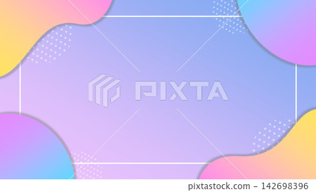 A dreamy and pop cute frame with a gradient geometric wave pattern. A dreamy and pop cute frame with a gradient geometric wave pattern. 142698396