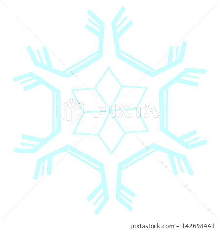 淺藍色星形雪花 淺藍色星形雪花 142698441